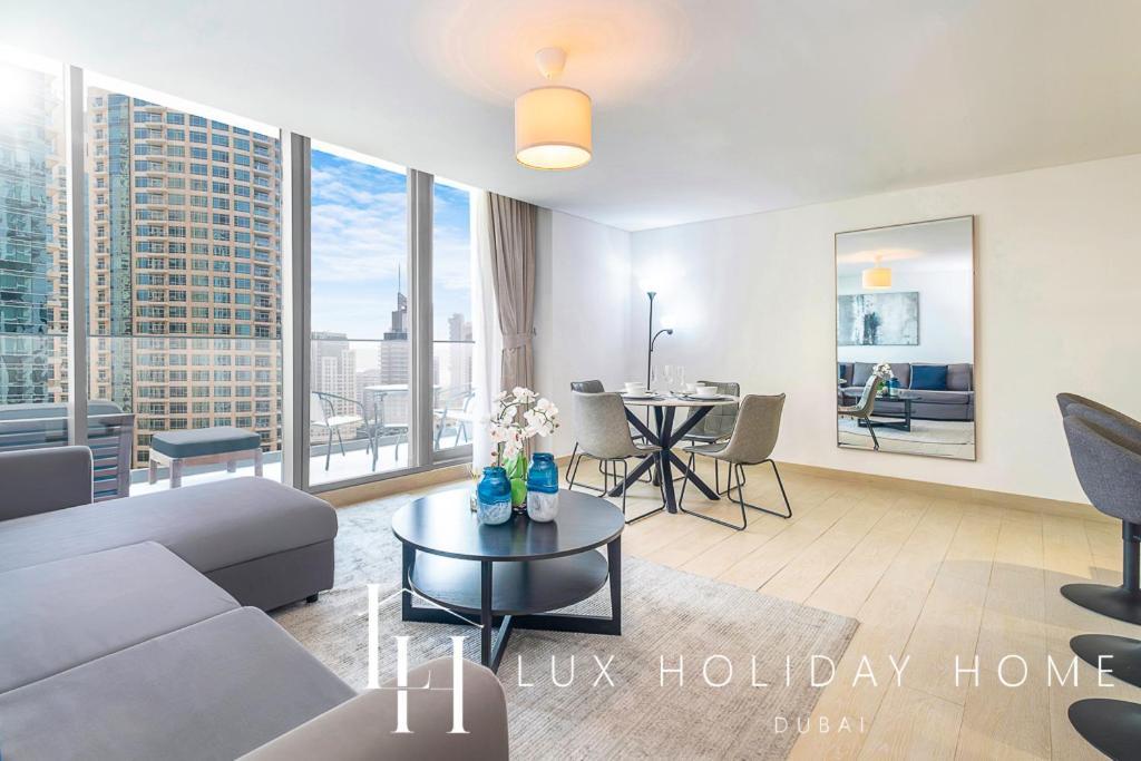 Lux Contemporary Suite With Full Marina View 6 Dubai Exteriör bild