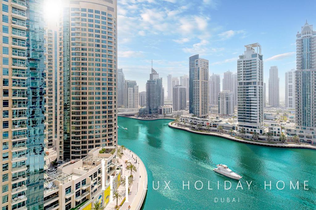 Lux Contemporary Suite With Full Marina View 6 Dubai Exteriör bild