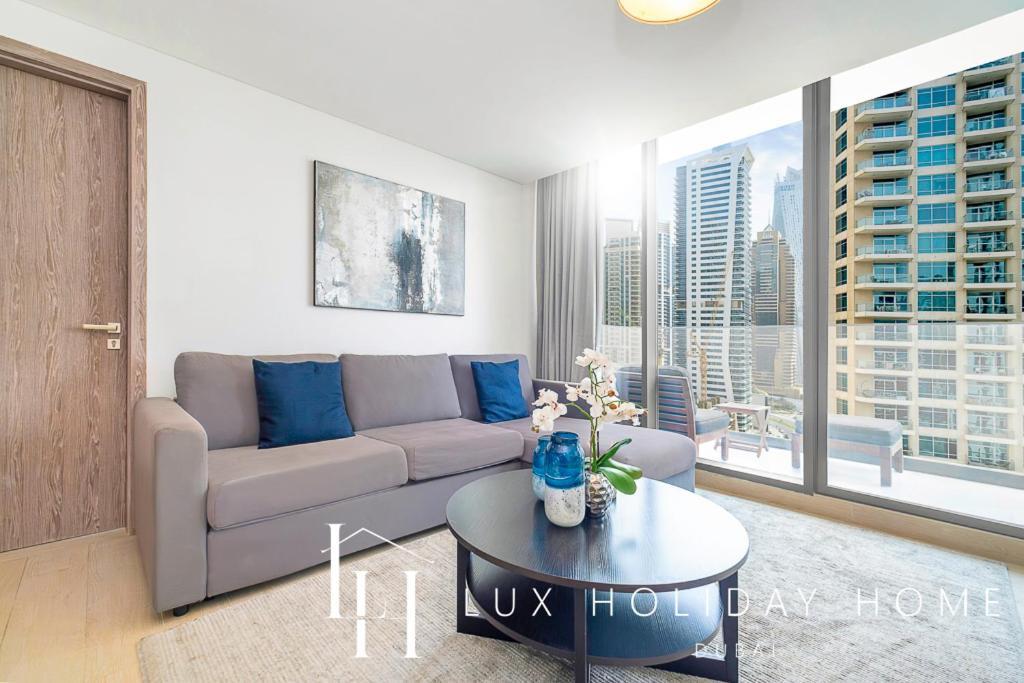 Lux Contemporary Suite With Full Marina View 6 Dubai Exteriör bild