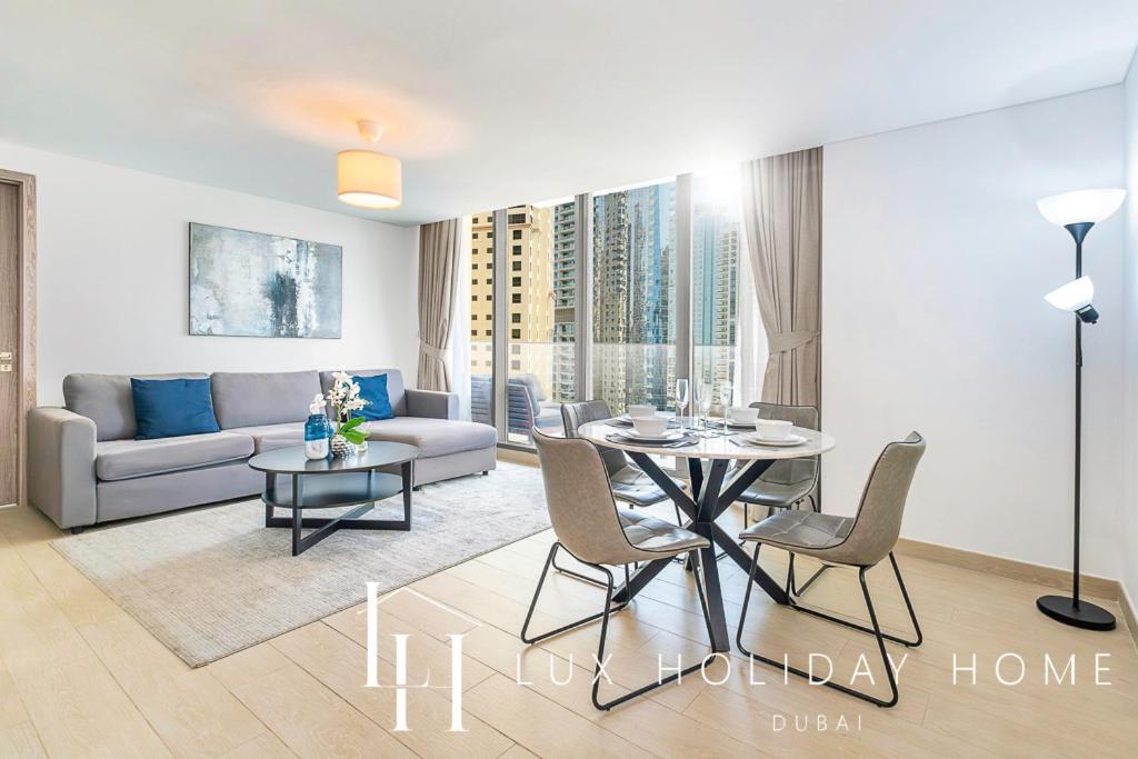 Lux Contemporary Suite With Full Marina View 6 Dubai Exteriör bild
