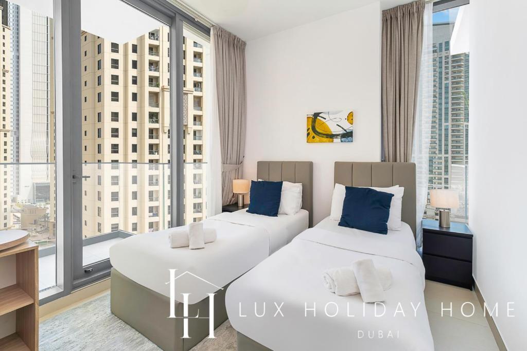 Lux Contemporary Suite With Full Marina View 6 Dubai Exteriör bild